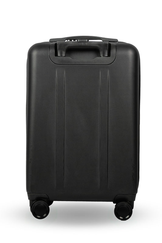 Maleta de cabina Total Black 10kg con cierre doble antirrobos, candado TSA y espacio frontal para laptop